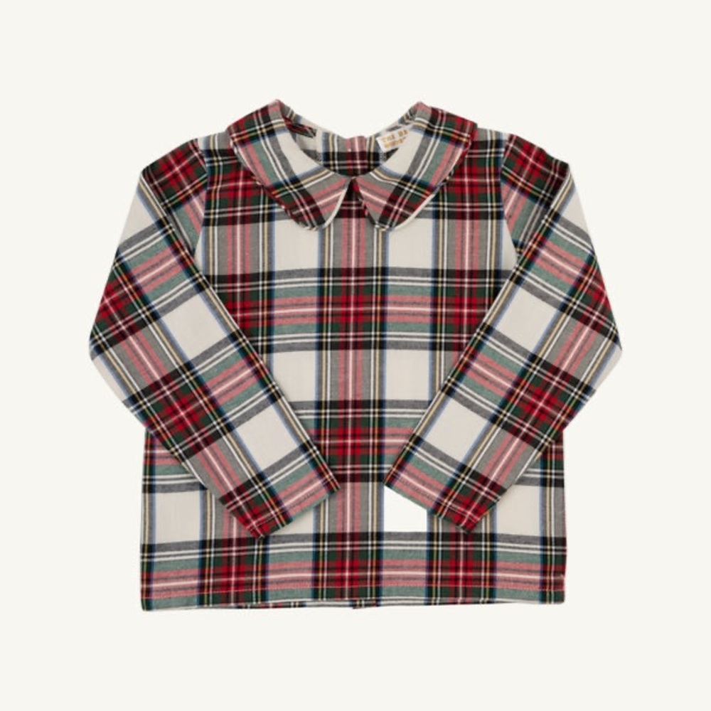 Beaufort Bonnet Company Peter Pan Collar Shirt (Long Sleeve Flannel) 4T